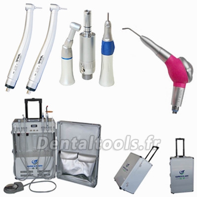 Unité de soin dentaire + Aéropolisseur + Kit d'instruments rotatifs Unité de soin dentaire + Aéropolisseur + Kit d'instruments rotatifs
