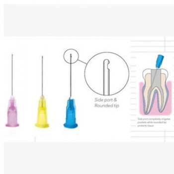 100pcs Irrigation endodontique dentaire pointes d'aiguille fermées Trou latéral ...