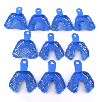 10pcs / 5 ensemble Plastique-acier Dentaire Porte-empreintes Autoclavable Supéri...