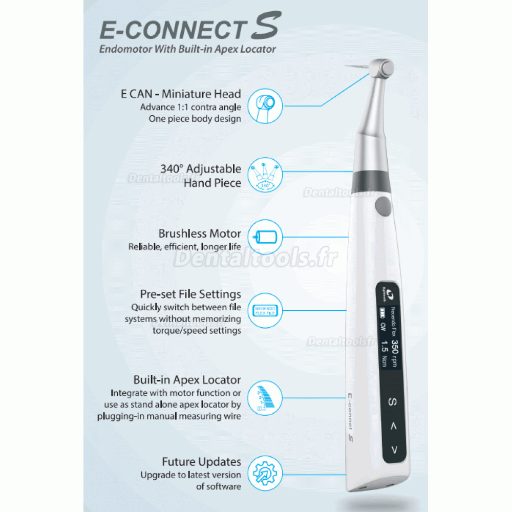 Eighteeth E-CONNECT S Moteur d'endodontie avec localisateur d'apex intégré