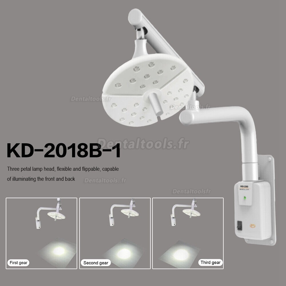 KWS KD-2018B-1 Lampe chirurgicale dentaire murale à LED sans ombre avec interrupteur tactile