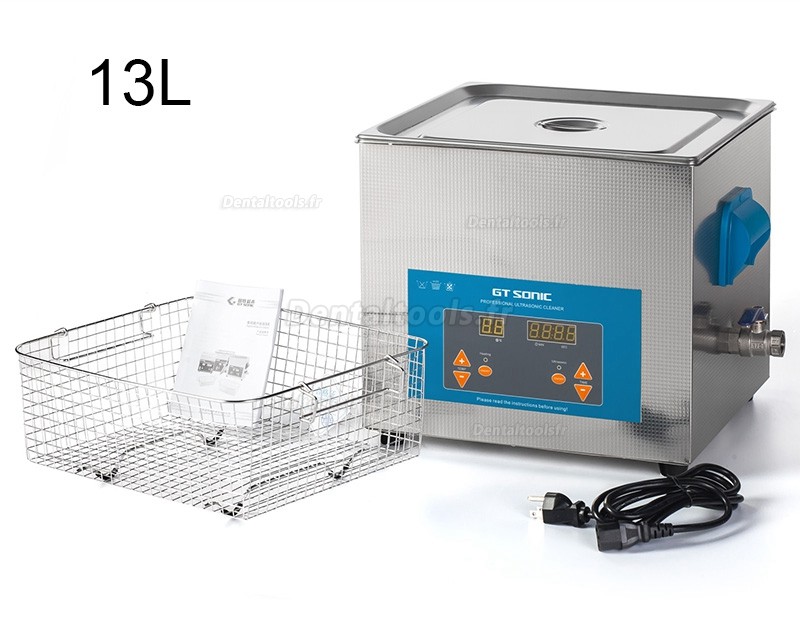 GT SONIC QTD 2-27L Nettoyeur ultrasonique numérique de table avec chauffage pour laboratoire dentaire et bijoux industriels