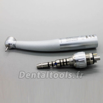 Being® Lotus 302PBQ Haute vitesse Pièce à main dentaire/Turbine dentiste à LED Bouton Poussoir avec Raccord Quick (6 tro Being® Lotus 302PBQ Haute vitesse Pièce à main dentaire/Turbine dentiste à LED Bouton Poussoir avec Raccord Quick (6 tro