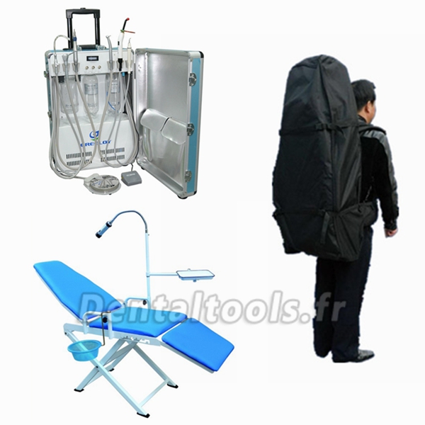 Unité Dentaire Portable Fauteuil Dentaire Pliable + Sac à dos GU-P206 + GU-109(A) Unité Dentaire Portable Fauteuil Dentaire Pliable + Sac à dos GU-P206 + GU-109(A)