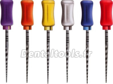 6pcs dentaires fichiers EFC Handy NiTi rotatifs en alliage super Fichiers