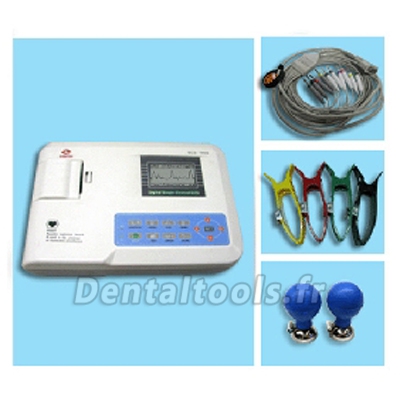 Matériel médical Moniteur ECG-300G électrocardiographe numérique Trois canaux Matériel médical Moniteur ECG-300G électrocardiographe numérique Trois canaux