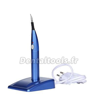 Endo dentaire sans fil Gutta Cutter Gomme dentaire Cutter avec 4pointes couleur bleue