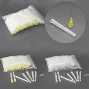 100Pcs Seringues endodontiques Dentaire point d'aiguille d'irrigation Endo 27GA Fin-Fermé Trou latéral