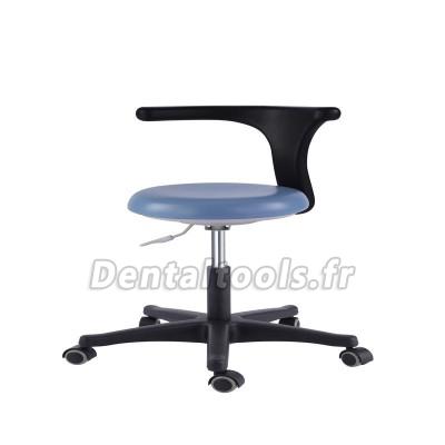 Bureau médical dentaire Tabourets de l'assistant Smart réglable Chaise mobile PU Bleu