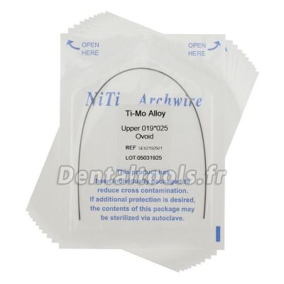 Orthodontie dentaire Ovoïde Ti-Mo Fils d'arche d'alliage de molybdène de titane Ormco TMA