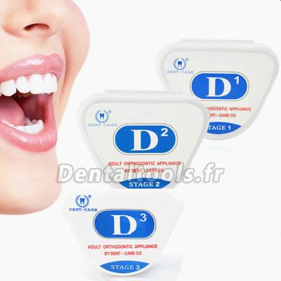 3 boîtes orthodontiques dentaires Appareil dentaire Retenue de dents Redresseur Correcteur