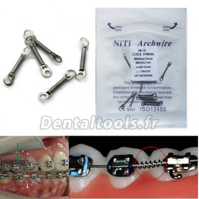 10 PCs / paquet Ressorts pour l'orthodontie dentaire Bobine fermée Niti fil d'arc élasticité Oral 6/9 / 12mm