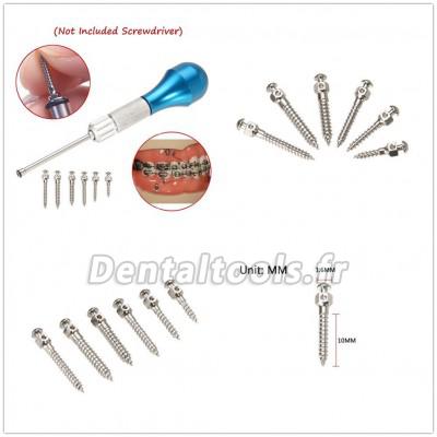 Auto-foreur Filetage Orthodontie dentaire Micro Implants Vis titane Mini vis