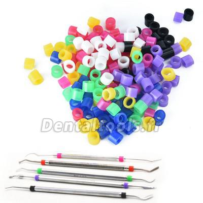 100 pièces / boîte Petit Orthodontie dentaire Instrument en silicone Bagues de code