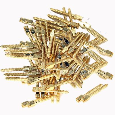 120Pcs Dentaire plaqué or 24K tige de vis broches tige filetée L1 # -L6 # VENTE