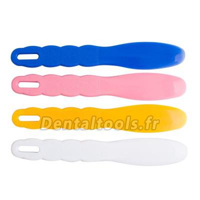 4 pièces laboratoire dentaire spatule à mélanger en plastique pour matériau d'empreinte alginate