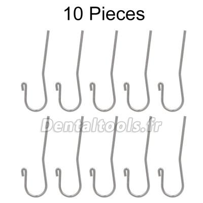 10pcs Acier inoxydable dentaire Lèvre Crochet Localisateur d'apex