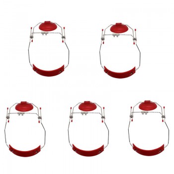 5Pcs Orthodontie dentaire Casque traction inverse Ajustable Couleur rouge