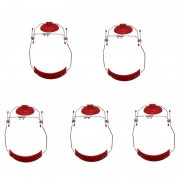 5Pcs Orthodontie dentaire Casque traction inverse Ajustable Couleur rouge