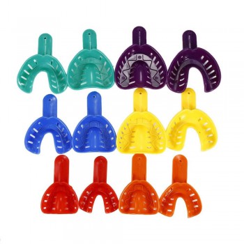 12 pièces dentaires colorés Porte-empreintes Support de dents en plastique pour ...