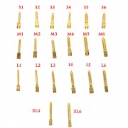 30pcs/sac dentaire matériel endodontique plaqué or 24k tige de vis Toutes les tailles