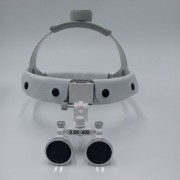 3.5X420mm Loupe binoculaire chirurgicale dentaire Bandeau en cuir+ lampe frontale à LED Dy-108