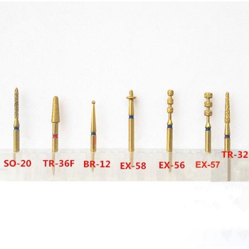 10 pièces ensemble de fraises dentaires à grande vitesse diamant forets  dents polissage préparation des dents fraise équipement dentaire 