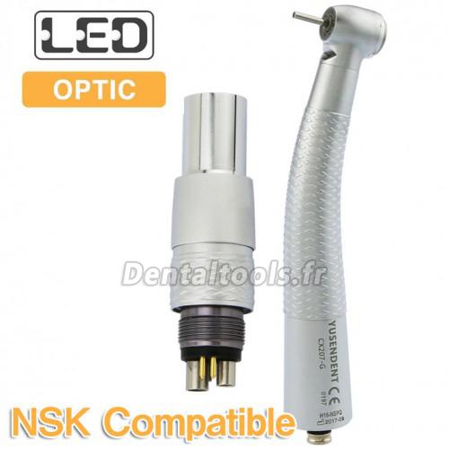 YUSENDENT® COXO CX207-GN-PQ Fibre Optique Turbine Dentaire avec NSK Roto Coupleur Rapide