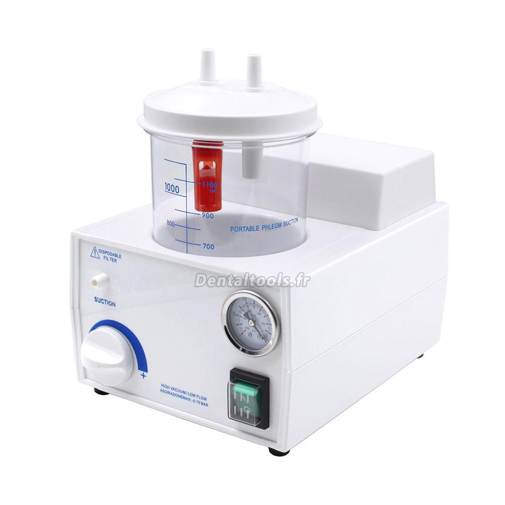 Aspirateur Médical Portable 1000 Ml Pour Mucosités Dentaires - 110V - Débit ≥15L/min - Neuf Sous Emballage