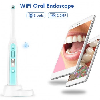 Caméra intra-orale Wifi dentaire oral Endoscope haute définition sans fil LED Sé...