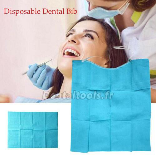 300pcs Cravate Dentaire Jetable Imperméable de Bavoir pour le traitement dentaire d’Hygiène Dentaire