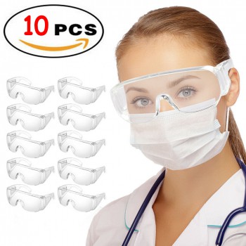 10Pcs Lunettes médicales de protection Claires Lunettes Anti-buée Lentille Prote...