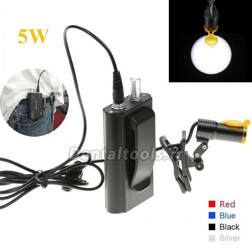 Phare dentaire 5W à LED type clip avec clip de ceinture de filtre