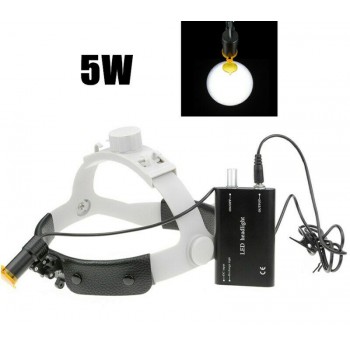 Lampe frontale dentaire 5W LED avec lampe frontale à filtre + boîte en aluminium