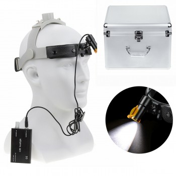 Lampe frontale dentaire 5W LED avec lampe frontale à filtre + boîte en aluminium