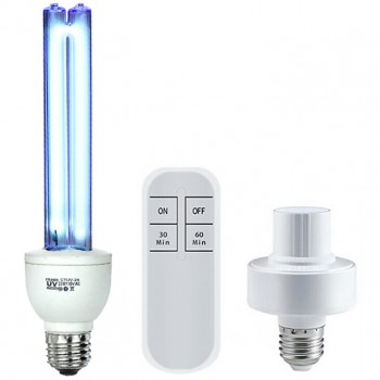 5W Quartz UVC + Lampe germicide à l’ozone Ampoule Ultraviolette E27 / E26 110v purifie l’air