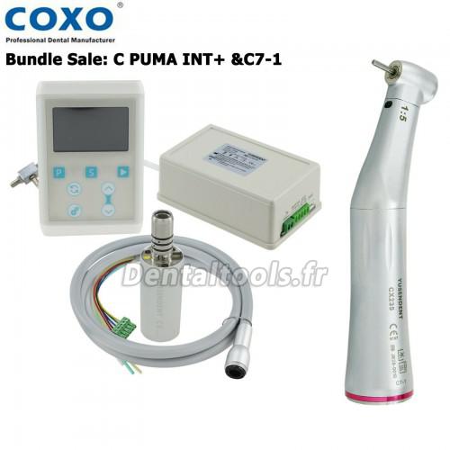 YUSENDENT COXO C PUMA INT + dentaire intégré Micro moteur électrique + contre-angle 1: 5 fibre optique C7-1