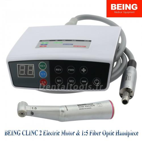 BEING Rose CLINC2 Panneau tactile moteur électrique dentaire + Led Contre-angle 1:5 202CAI5-B