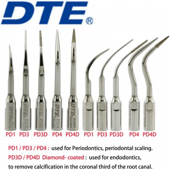 10 Pièces Woodpecker DTE Insert de détartreur à ultrasons dentaire endodontie pa...