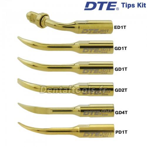 Woodpecker DTE Insert de détartreur mise à l'échelle endodontique GD1T GD2T PD1T ED1T compatible avec Satelec/NSK