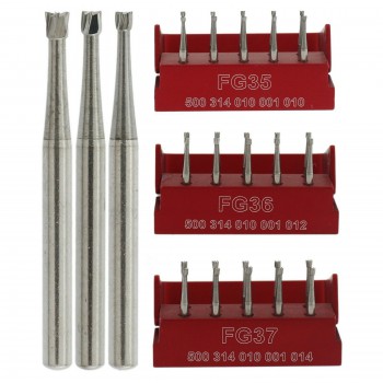 10Pcs SBT fraises en carbure dentaire 1.6mm poignée de friction à cône inversé F...