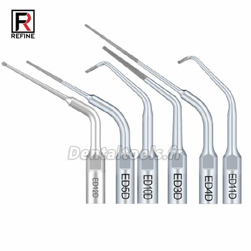 Refine insert ultrasonique endodontie ED1 ED2 ED3 ED4 ED5 ED6 ED7 ED8 ED9 ED10 ED11 ED14 ED15 compatible avec SATELEC NSK DTE