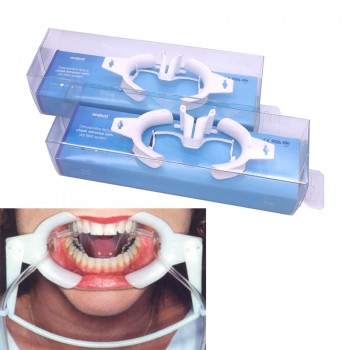 1Pcs Écarteur bouche dentaire avec tube d'aspiration sous-salive ouvre-bouche de...