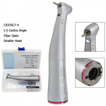 YUSENDNET COXO CX235C7-4 Dentaire fibre optique 1:5 contre-angle bague rouge can...