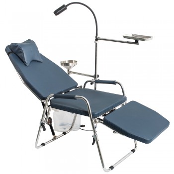 Greeloy GU-P101 Chaise Pliable Dentaire Portable Acier Inoxydable + GU-P102 Lamp...