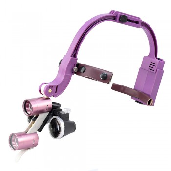Loupes binoculaires dentaires à bandeau 2,5x/3,5x avec lampe frontale LED 5W