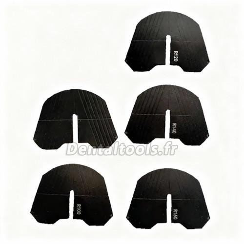 Jeu de 5 plaques de guidage pour alignement de prothèse dentaire