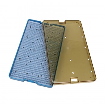 Grand plateau de stérilisation pour instruments dentaires avec tapis en silicone