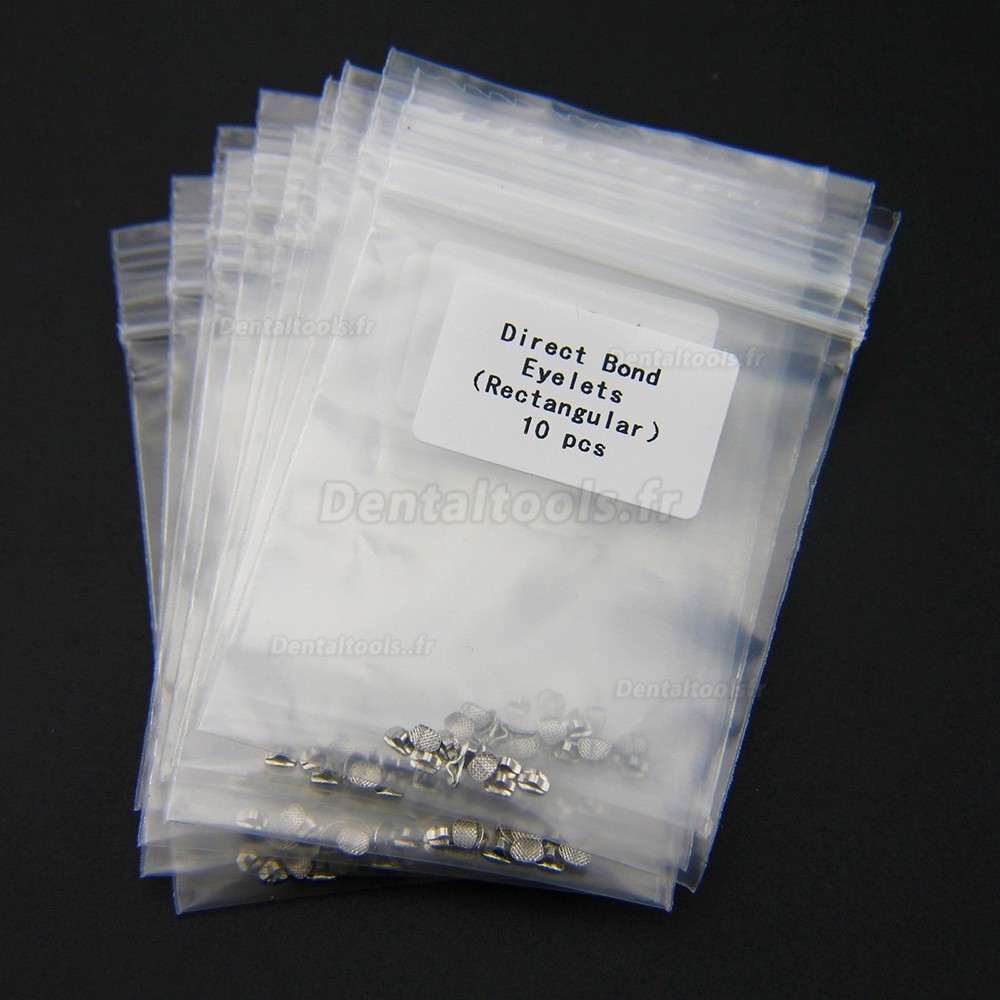 100 pcs Orthodontie dentaire Cordons adhésifs directe de base rectangulaire