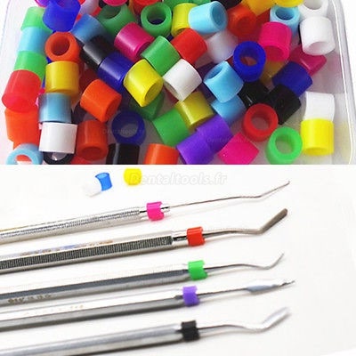 160pcs Matériau en silicone de qualité médicale Blanchissement dentaire Couleur dentaire Anneaux de code